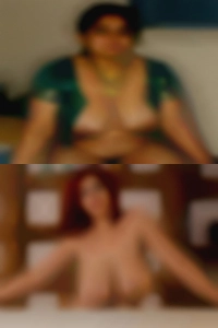Naked woman eats girls tampon.